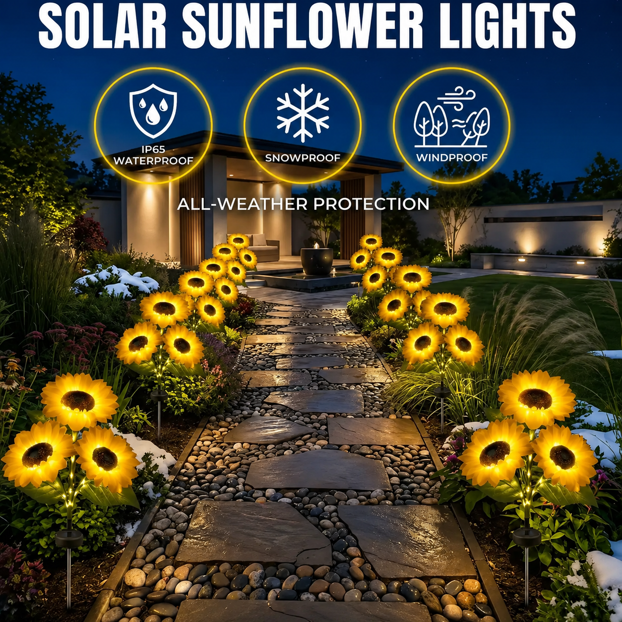 SunGlow | Solar Sonnenblumen‑Gartenlicht 2er-Pack