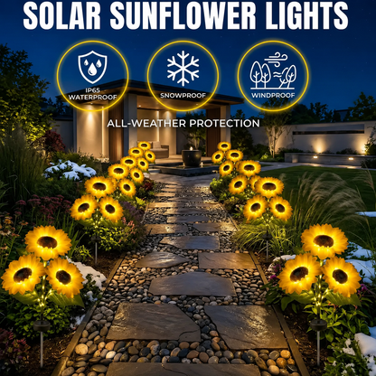 SunGlow | Solar Sonnenblumen‑Gartenlicht 2er-Pack