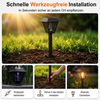 EcoZap | Solar-Mückenlampe im modernen Design mit Stand- & Spießfunktion