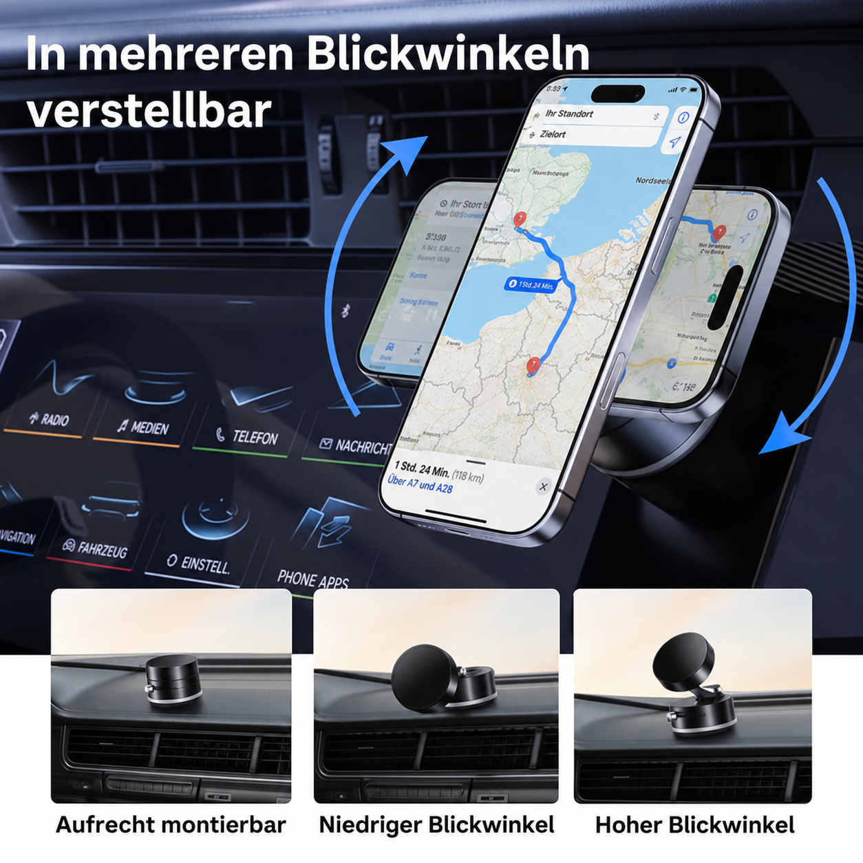 MagnoMount | Superstarker magnetischer Vakuum-Handyhalter!