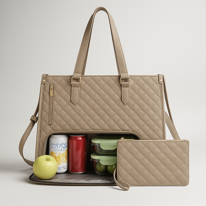 LuxeCarry Tasche | All-in-One Tasche für Arbeit, Mittagessen und Laptop