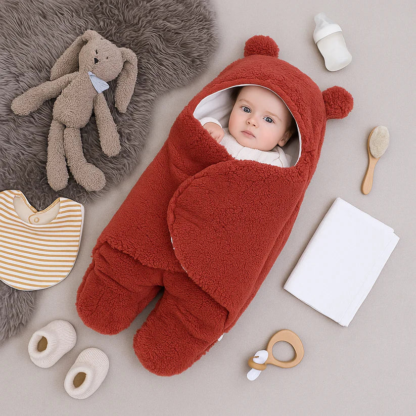 CozyCub | Warme Babydecke mit Niedlichem Schlafanzug