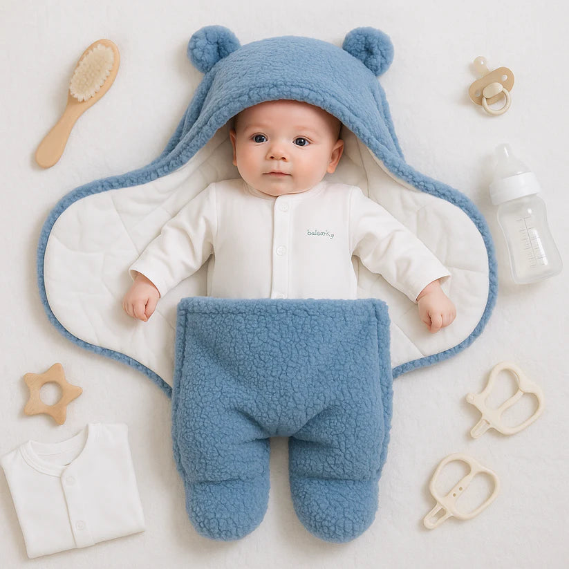 CozyCub | Warme Babydecke mit Niedlichem Schlafanzug