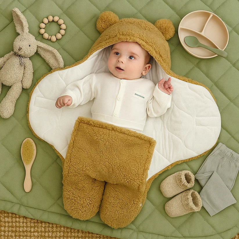 CozyCub | Warme Babydecke mit Niedlichem Schlafanzug