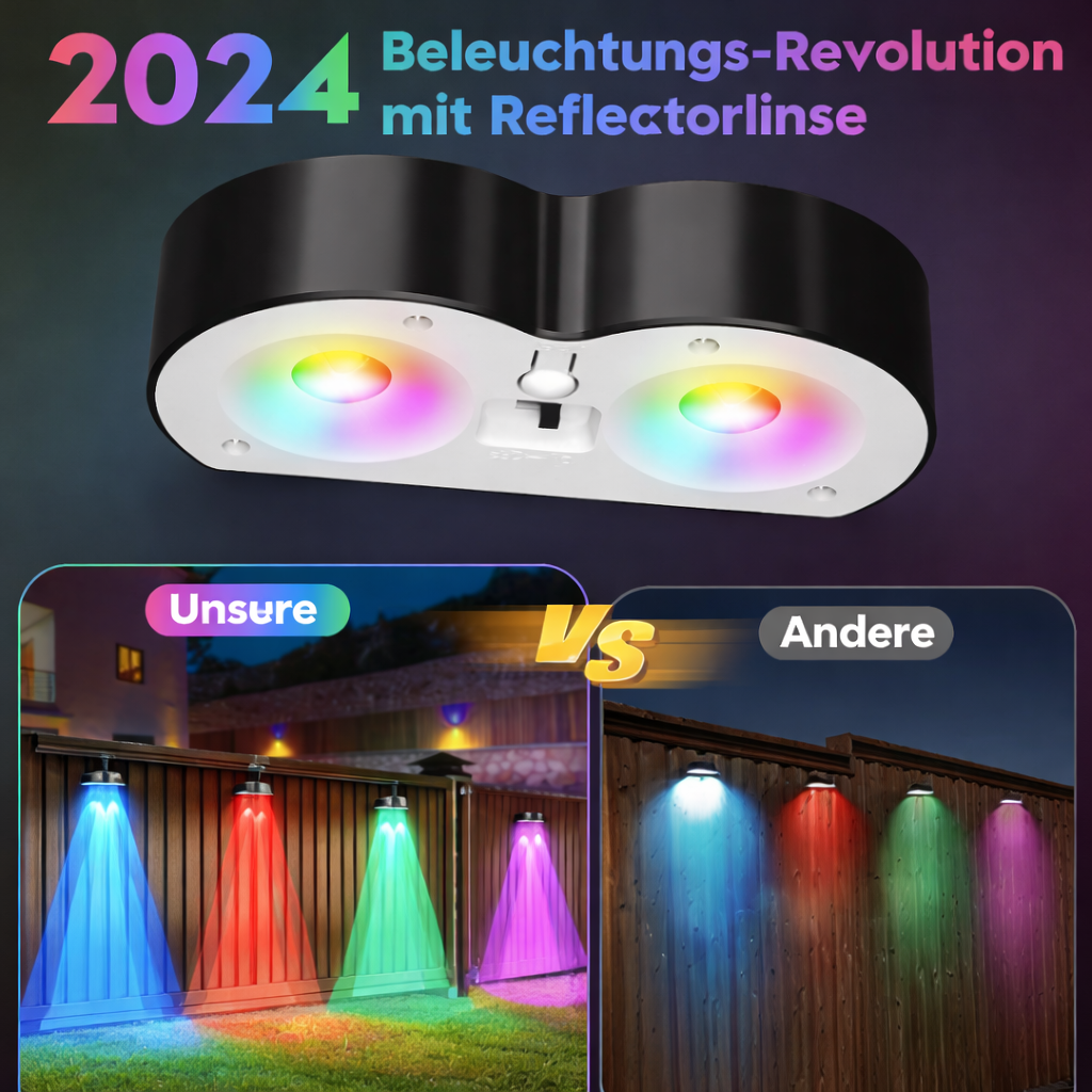 LumiGuard | Solar LED Treppenbeleuchtung mit Bewegungsmelder (2er-Pack)