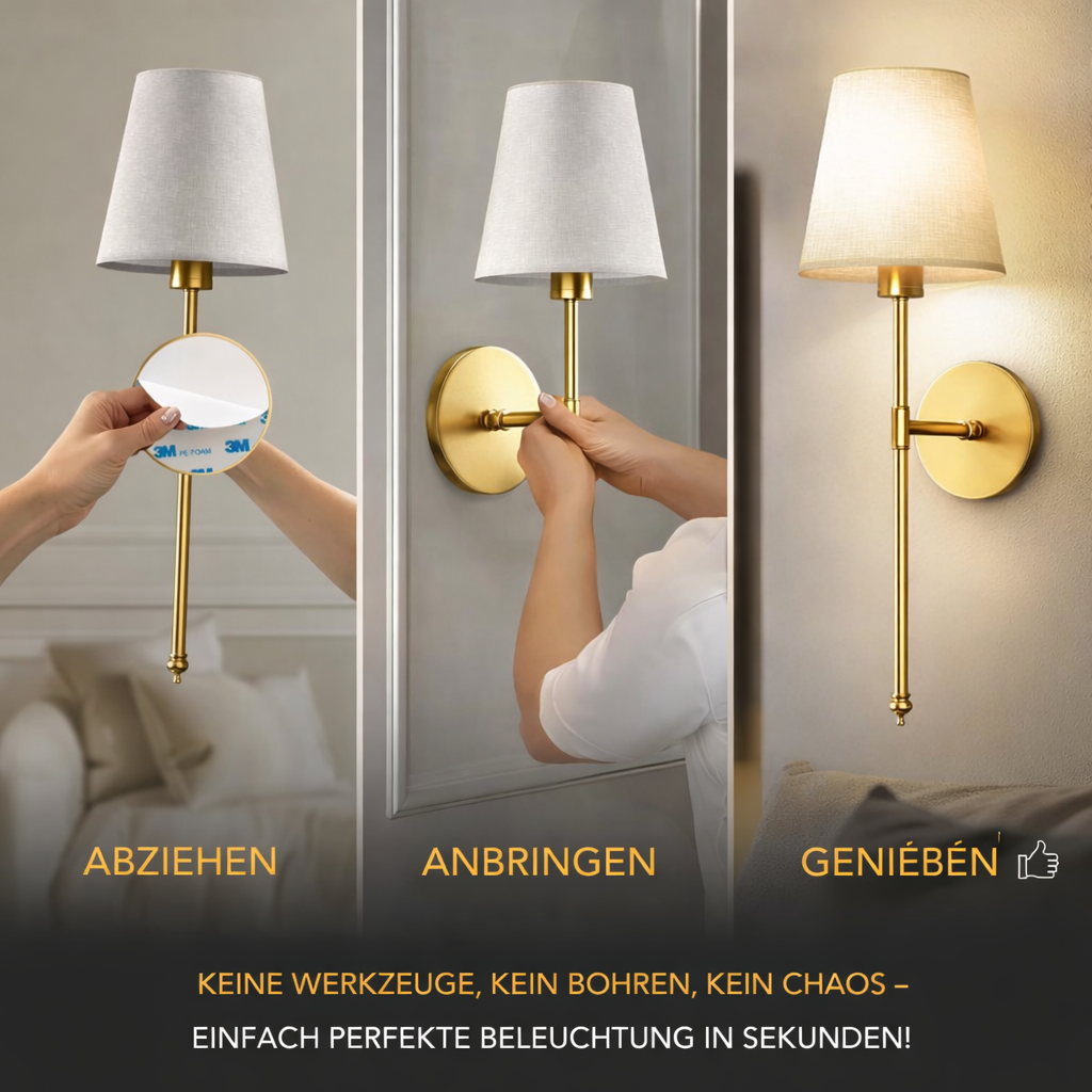Kabellose LED-Wandleuchte Warmweiß & dimmbar