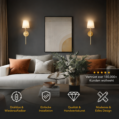 Kabellose LED-Wandleuchte Warmweiß & dimmbar
