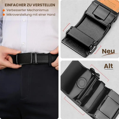 CrackSlick | Ledergürtel mit Ratschenverschluss und verstellbarer Schnalle
