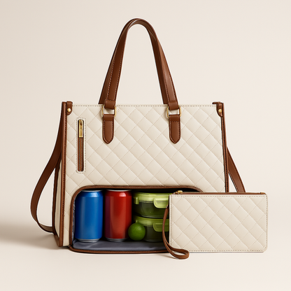 LuxeCarry Tasche | All-in-One Tasche für Arbeit, Mittagessen und Laptop