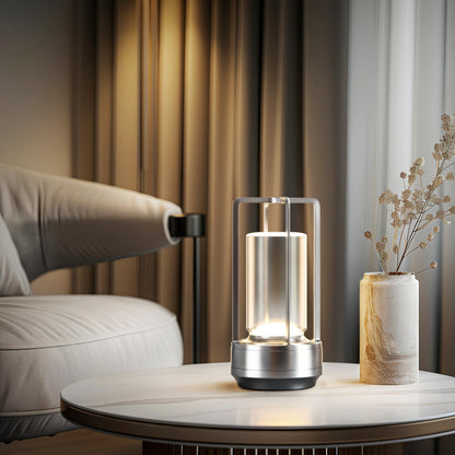 Moderne Kristall-Tischlampe mit Warmlicht