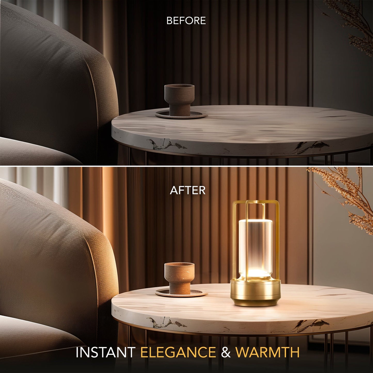 Moderne Kristall-Tischlampe mit Warmlicht