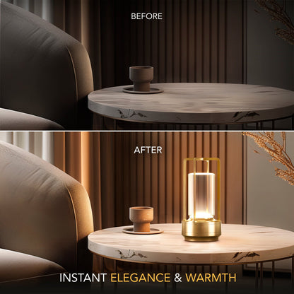 Moderne Kristall-Tischlampe mit Warmlicht