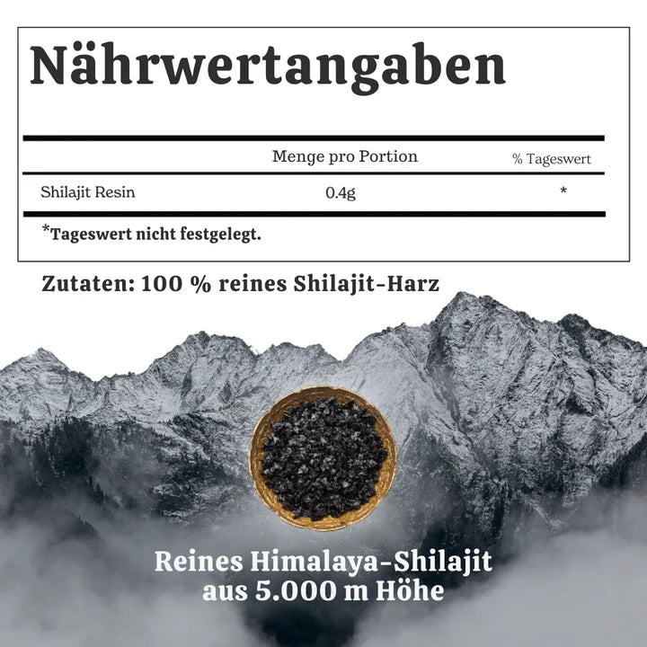 Pure Shilajit | 100 Prozent Reines Himalaya Harz