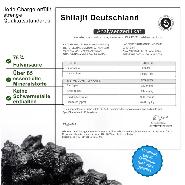Pure Shilajit | 100 Prozent Reines Himalaya Harz