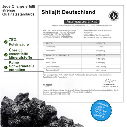 Pure Shilajit | 100 Prozent Reines Himalaya Harz