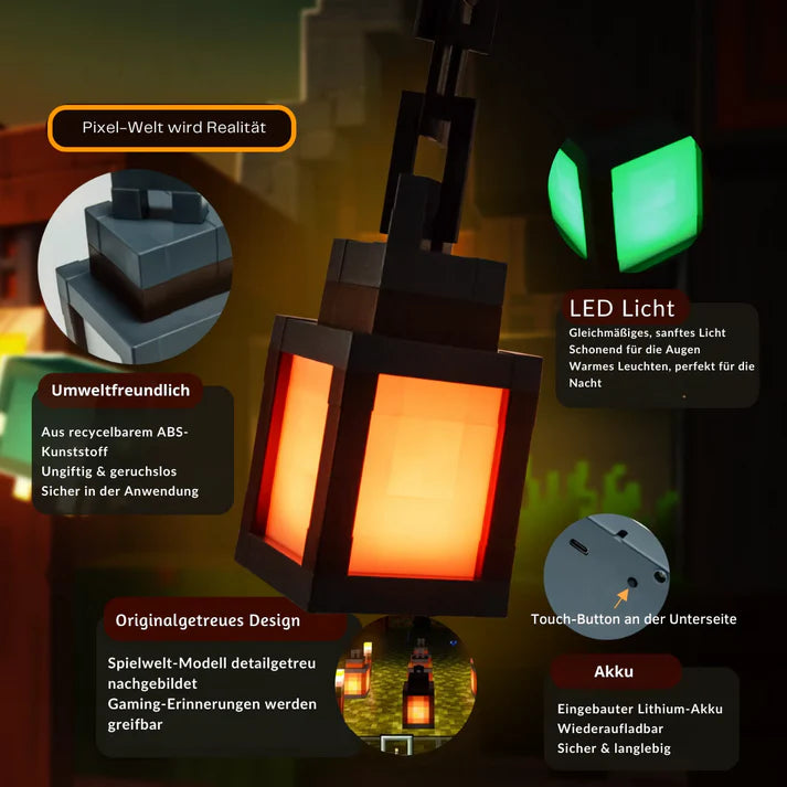 Minecraft Lampe | Charmante Laterne für Gemütliche Abende