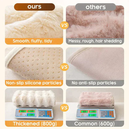 FluffHaven | Weicher Sofaschoner aus verdicktem Kaninchenplüsch