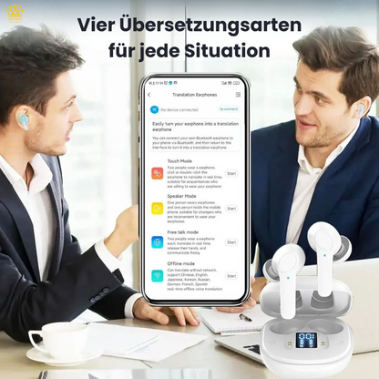 LinguaBuds | KI-Ohrhörer mit Sofort-Sprachübersetzung in über 100 Sprachen