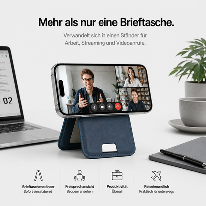OmniWallet | MagSafe-Lederbörse mit Find My, RFID & Wireless Charging