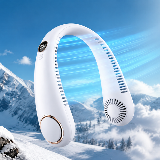 Nackenluft | Tragbarer Nackenventilator für sofortige Abkühlung.