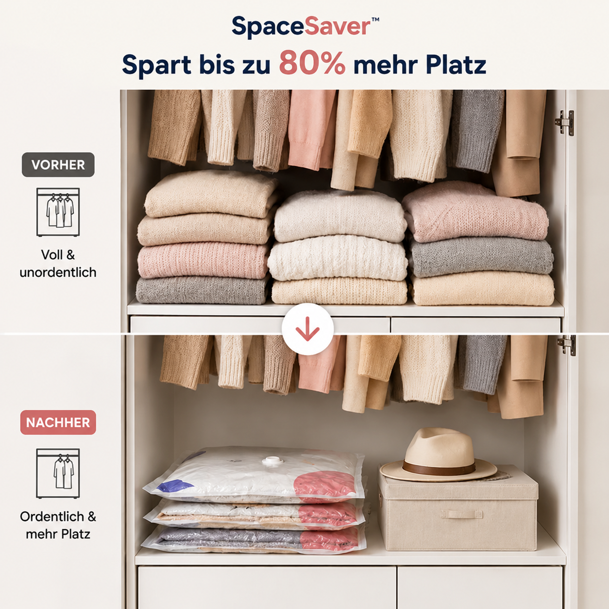 SpaceSaver | Sparen Sie bis zu 80 % Platz