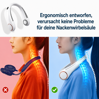 BreezeNeck | Tragbarer Nackenventilator für sofortige Abkühlung.