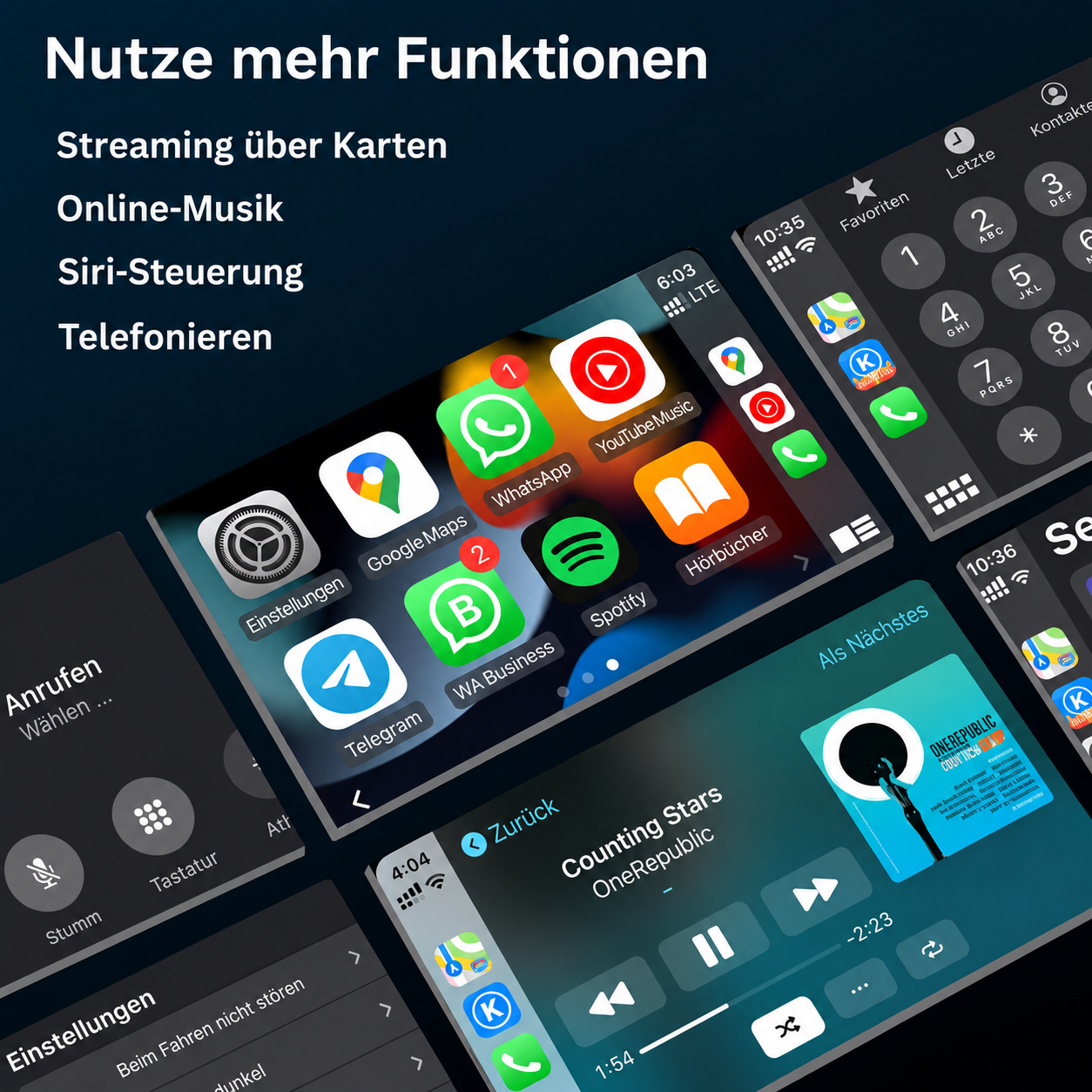 EasyPlay | Wireless Apple CarPlay & Android Auto | USB-A & USB-C