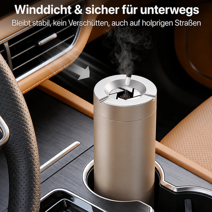 SafeAsh | Nachhaltiger Drehdeckel-Aschenbecher für Auto und Zuhause