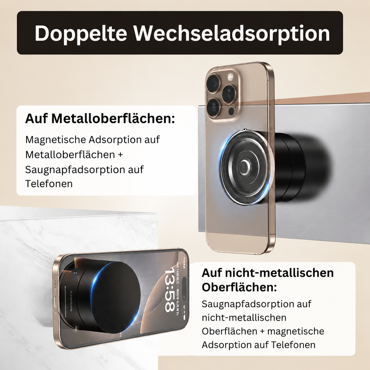 MagnoMount | Superstarker magnetischer Vakuum-Handyhalter!
