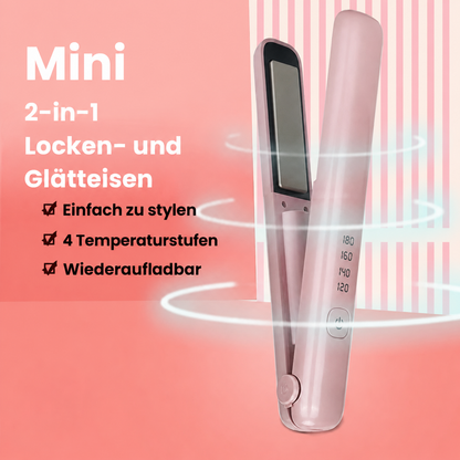 CurlNGo | 2-in-1 Lockenstab und Glätteisen für glänzendes Haar