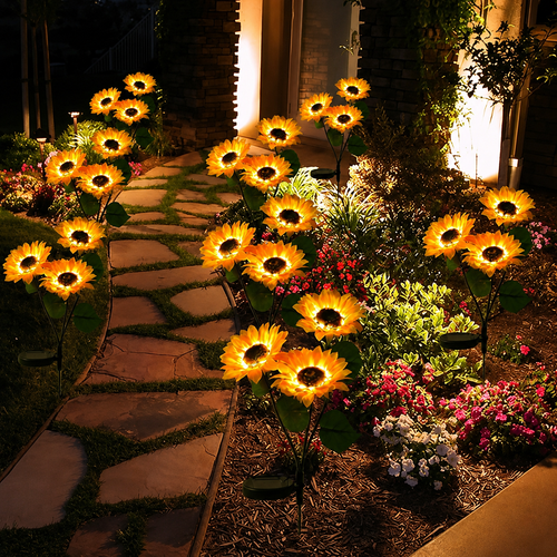 SunGlow | Solar Sonnenblumen‑Gartenlicht 2er-Pack