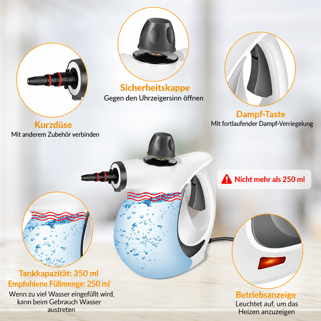 CleanSteam | All-in-One-Dampfreiniger ohne Chemikalien