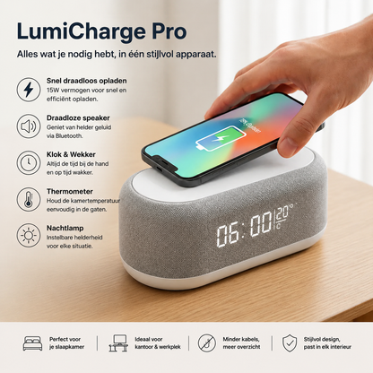 LumiCharge Pro | Mehr Ordnung auf dem Nachttisch