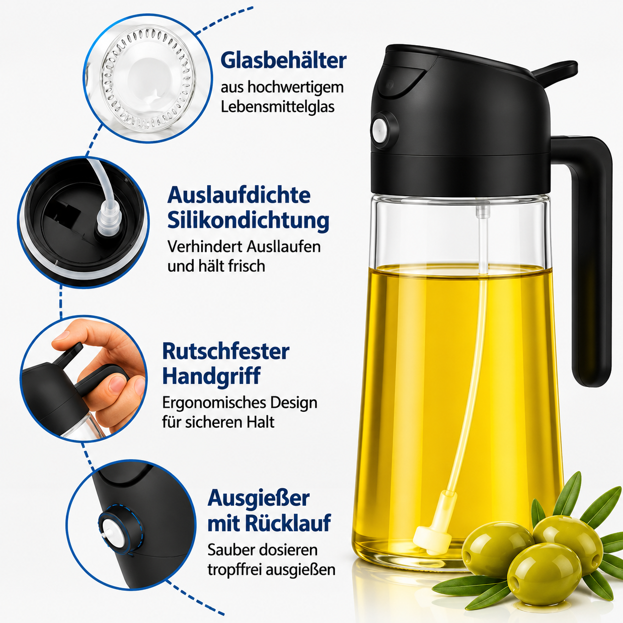 3-in-1 Oil Sprayer | Sauberes und gleichmäßiges Kochen