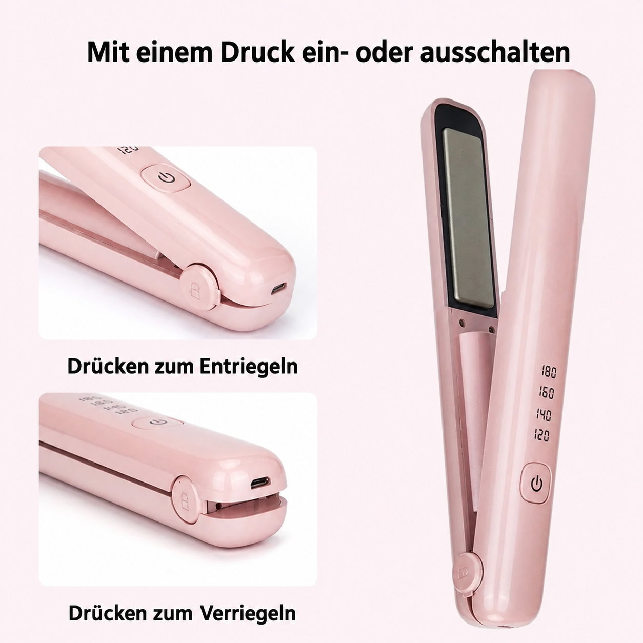 CurlNGo | 2-in-1 Lockenstab und Glätteisen für glänzendes Haar