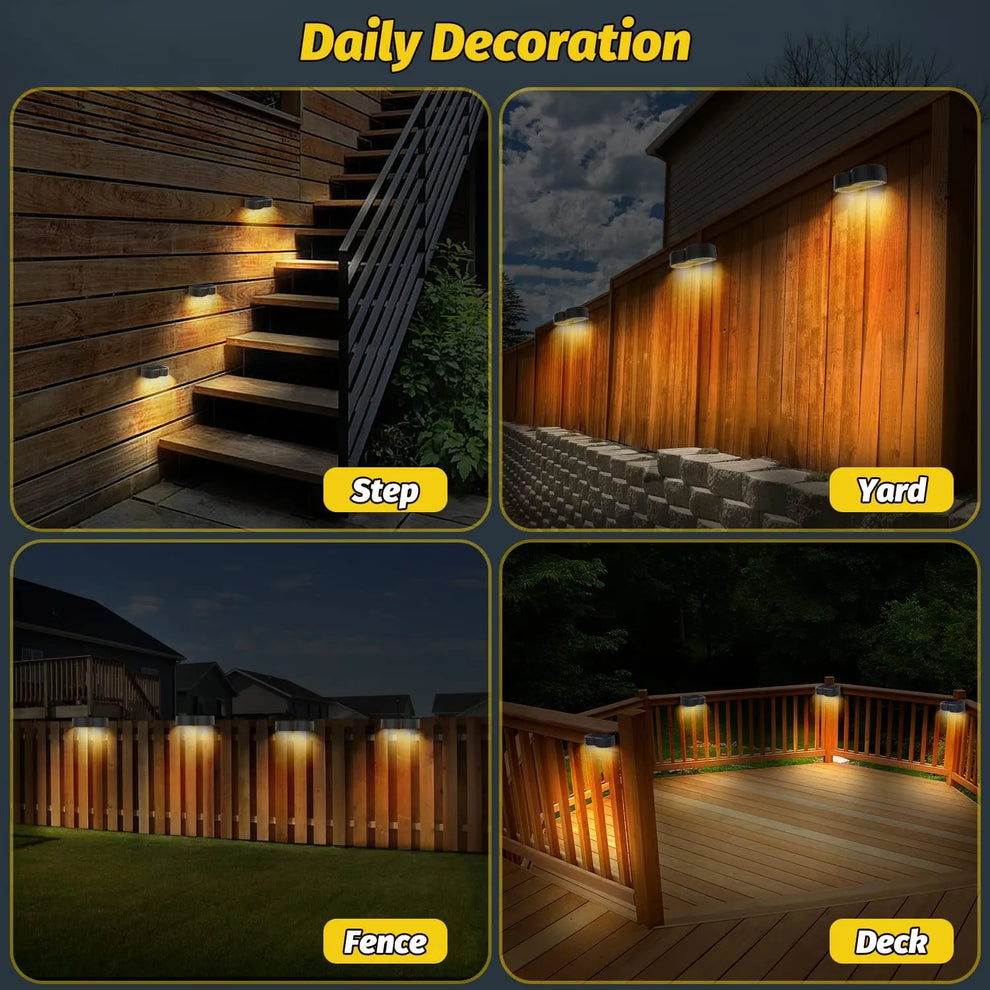 LumiGuard | Solar LED Treppenbeleuchtung mit Bewegungsmelder (2er-Pack)