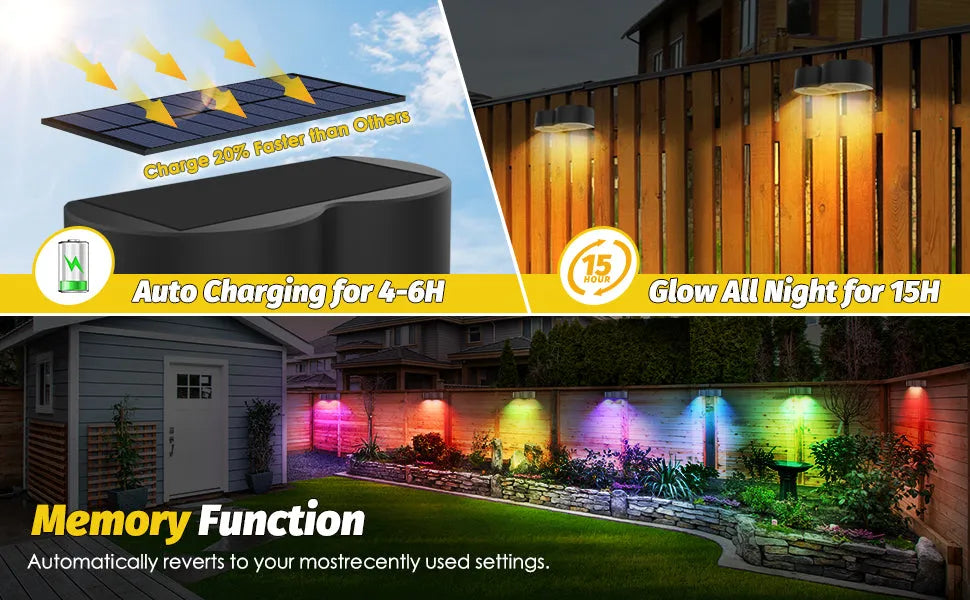 LumiGuard | Solar LED Treppenbeleuchtung mit Bewegungsmelder (2er-Pack)