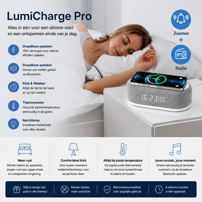 LumiCharge Pro | Mehr Ordnung auf dem Nachttisch