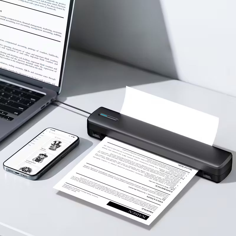 PrintMate | Tragbarer Bluetooth Thermodrucker für Sofortige Ausdrucke
