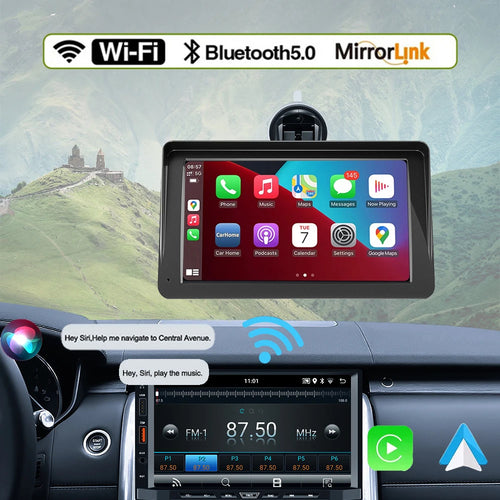 DriveConnect | Tragbare 7-Zoll CarPlay & Android Auto Stereo