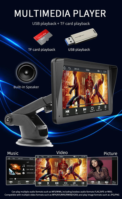 DriveConnect | Tragbare 7-Zoll CarPlay & Android Auto Stereo