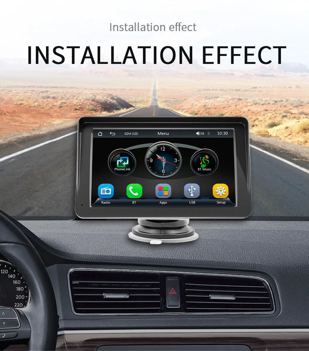 DriveConnect | Tragbare 7-Zoll CarPlay & Android Auto Stereo