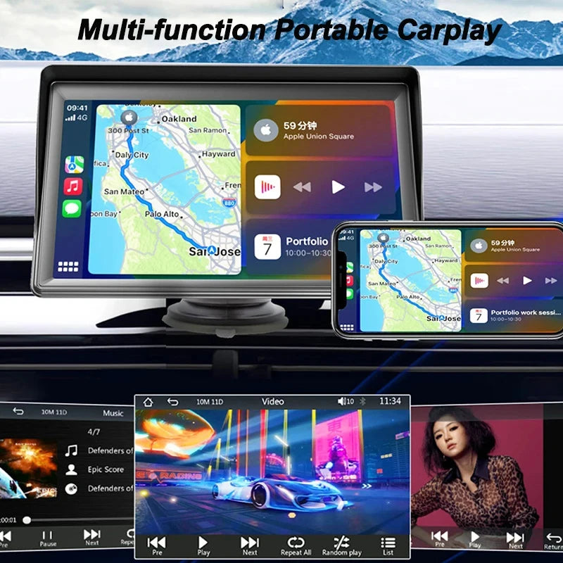 DriveConnect | Tragbare 7-Zoll CarPlay & Android Auto Stereo