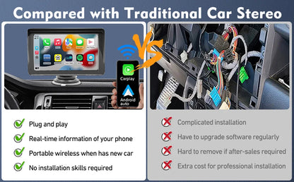 DriveConnect | Tragbare 7-Zoll CarPlay & Android Auto Stereo