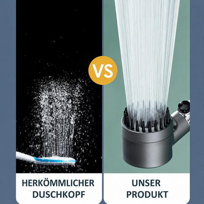 AquaLuxe | Duschkopf mit 3 Strahlarten in einem und Wassersparfunktion