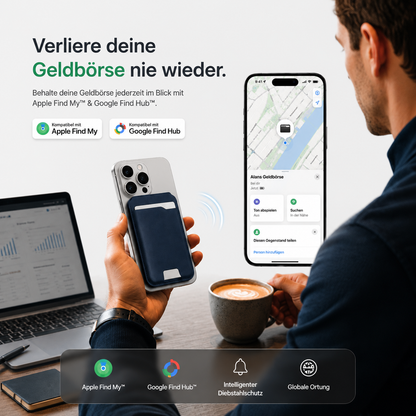 OmniWallet | MagSafe-Lederbörse mit Find My, RFID & Wireless Charging