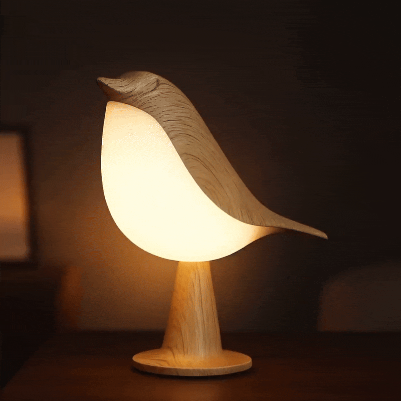 Vogel Designlampe | Kabellose LED Nachttischleuchte