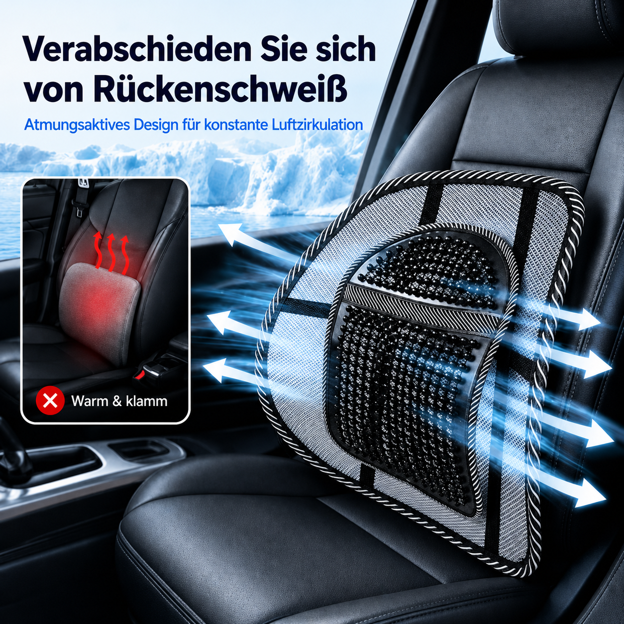 ComfortMesh Rückenstütze | Entspannt sitzen den ganzen Tag