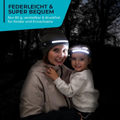 GlowBeam | USB-Stirnlampe für Laufen & Outdoor-Abenteuer