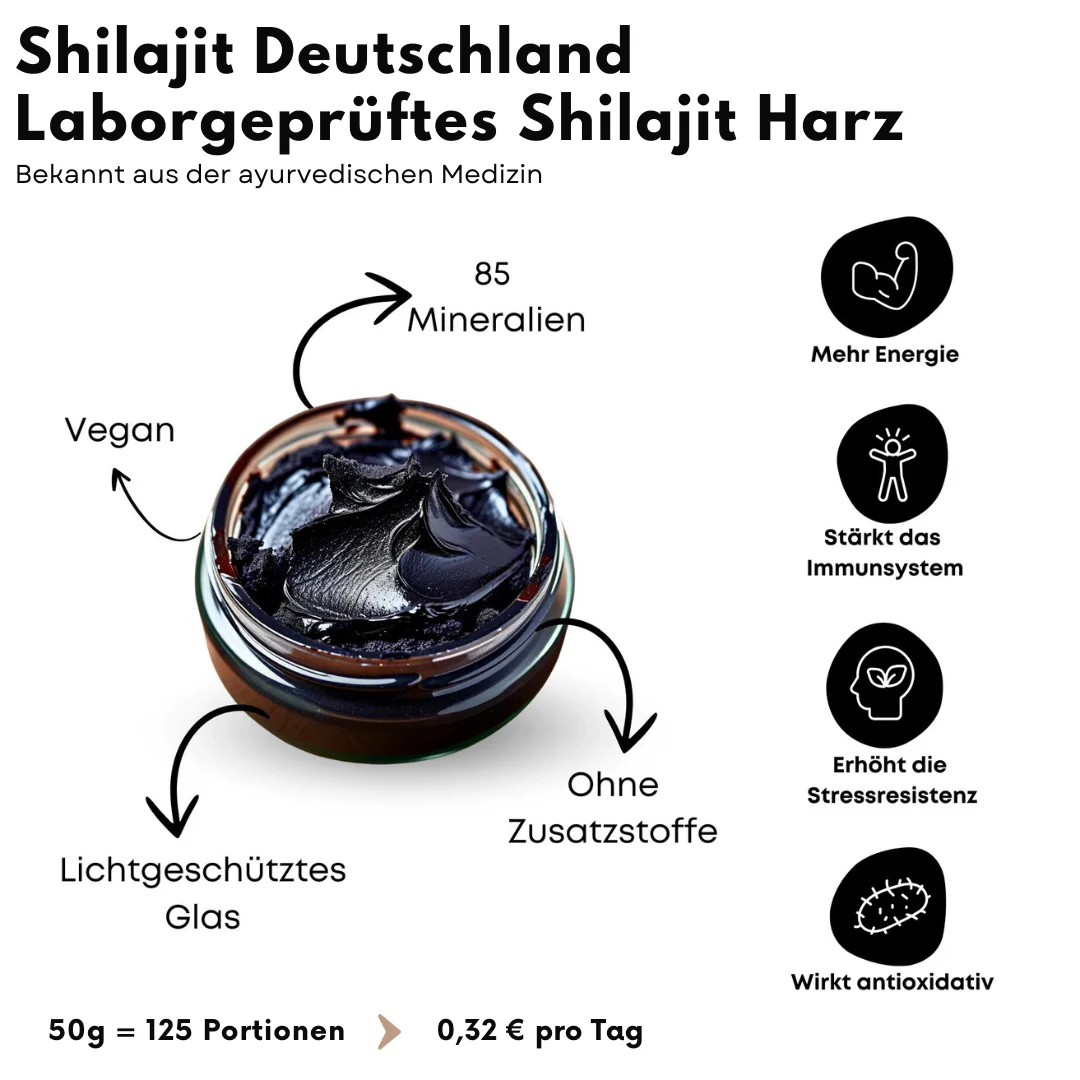 Pure Shilajit | 100 Prozent Reines Himalaya Harz
